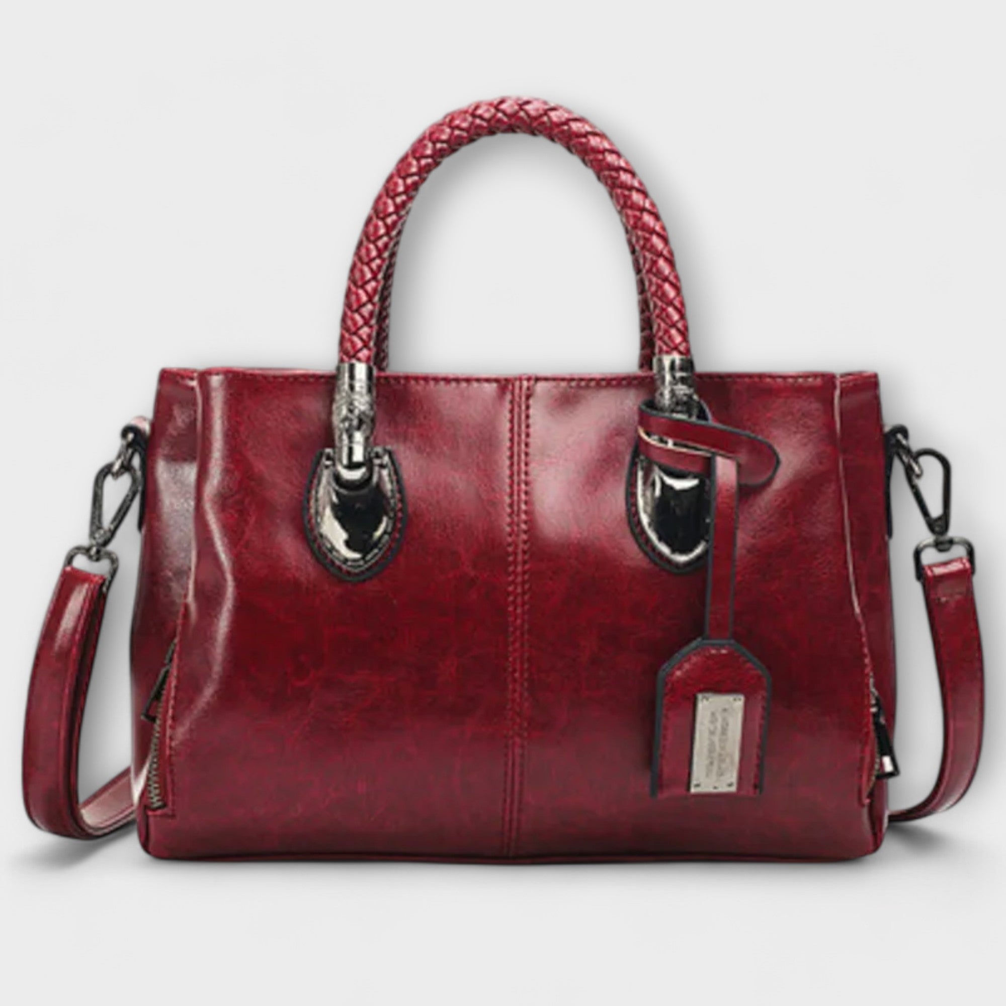 Charlotte | Elegant Braided Handle Satchel