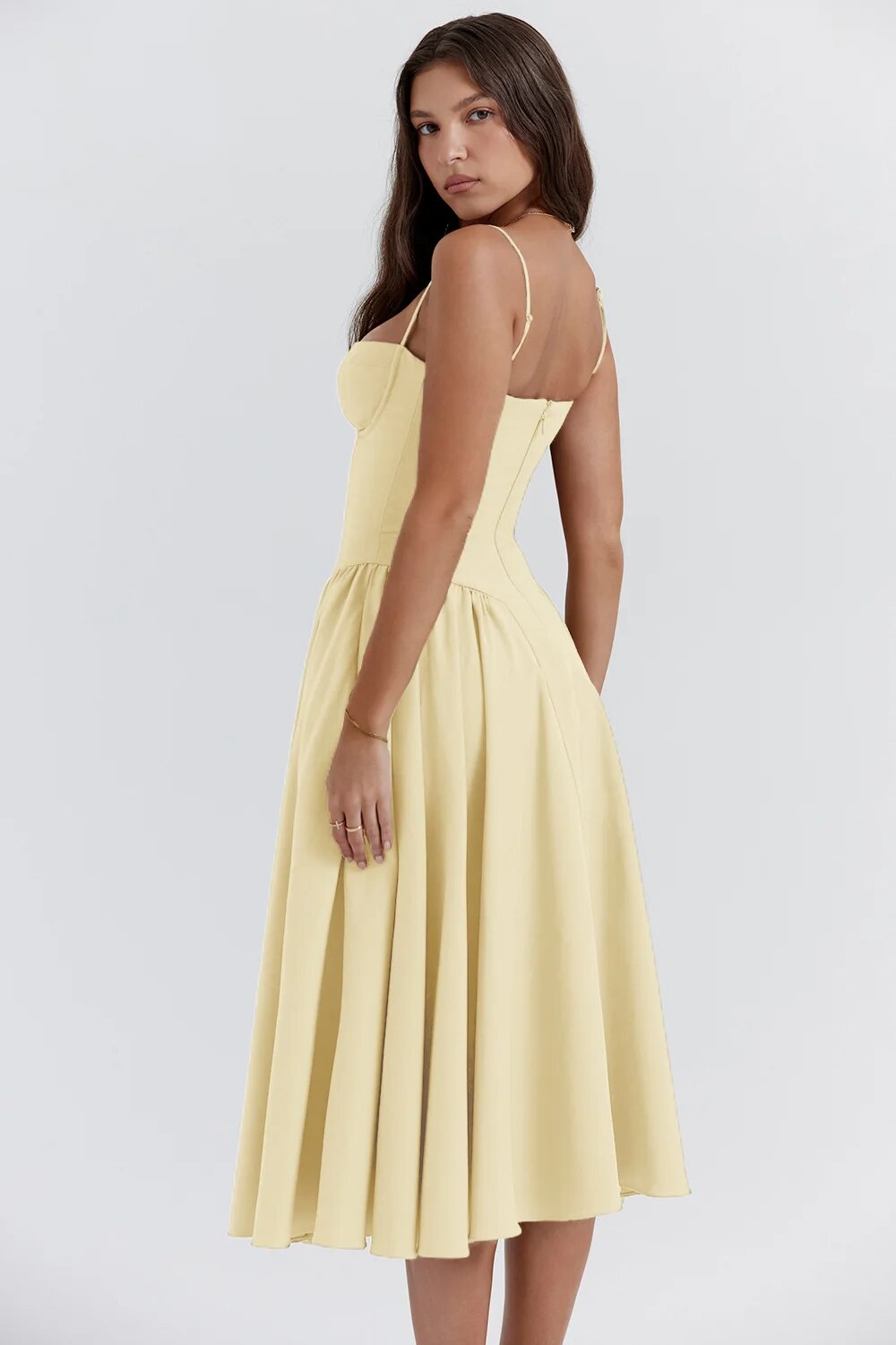 Flora | Elegant Burgundy Midi Dress