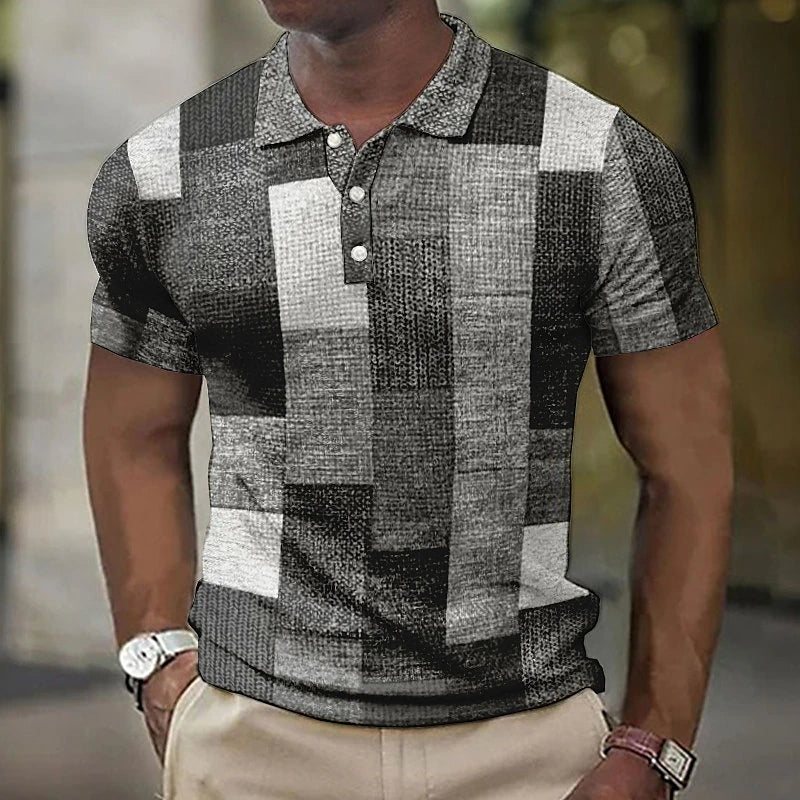 Ian | Casual Patchwork Polo Men