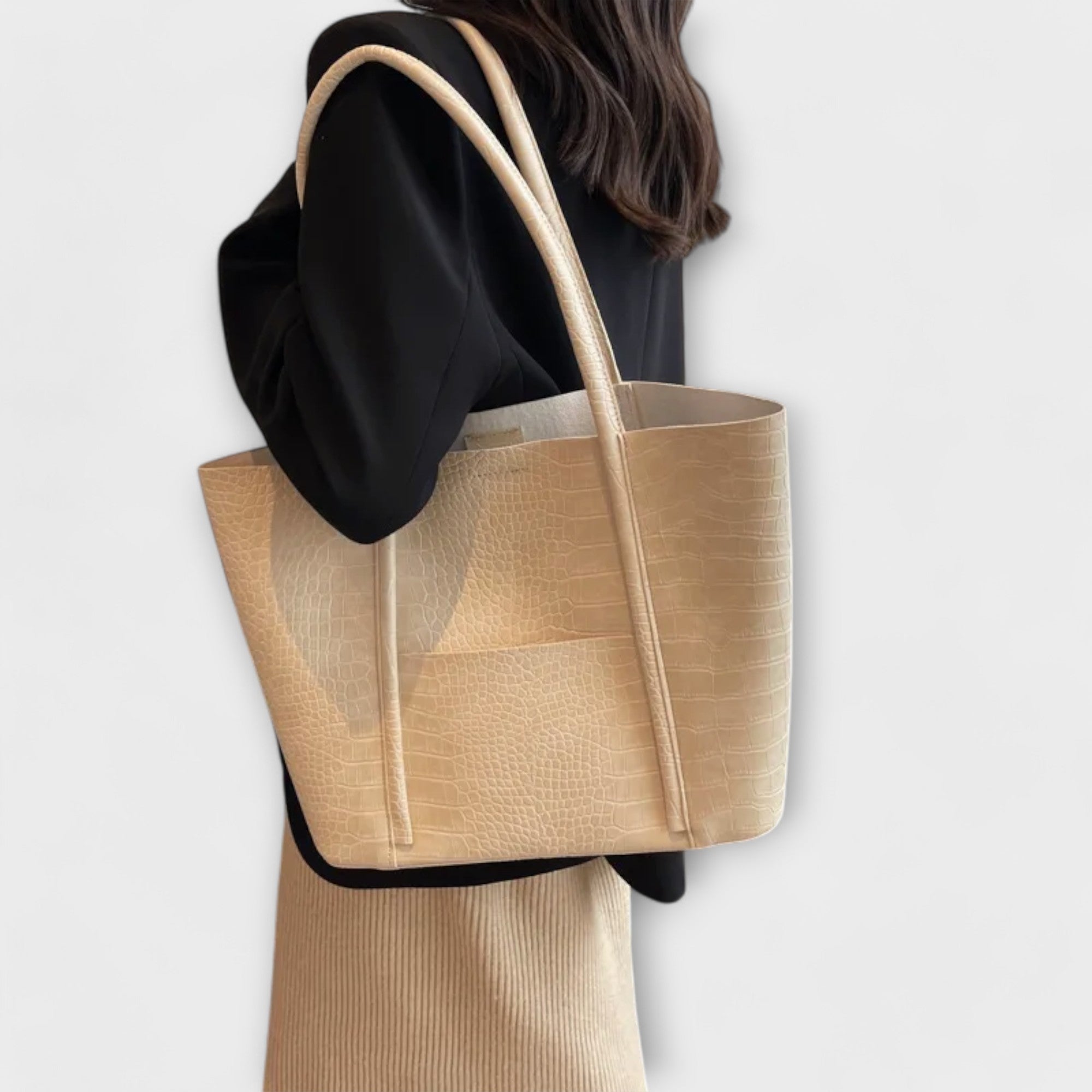 Chloe | Chic Croc Texture Tote Bag