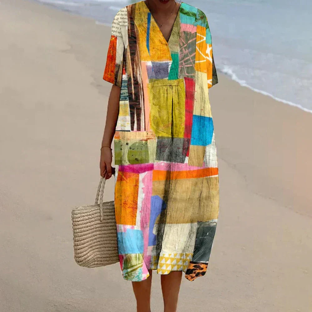 Bianca | Coastal Mosaic Day Dress