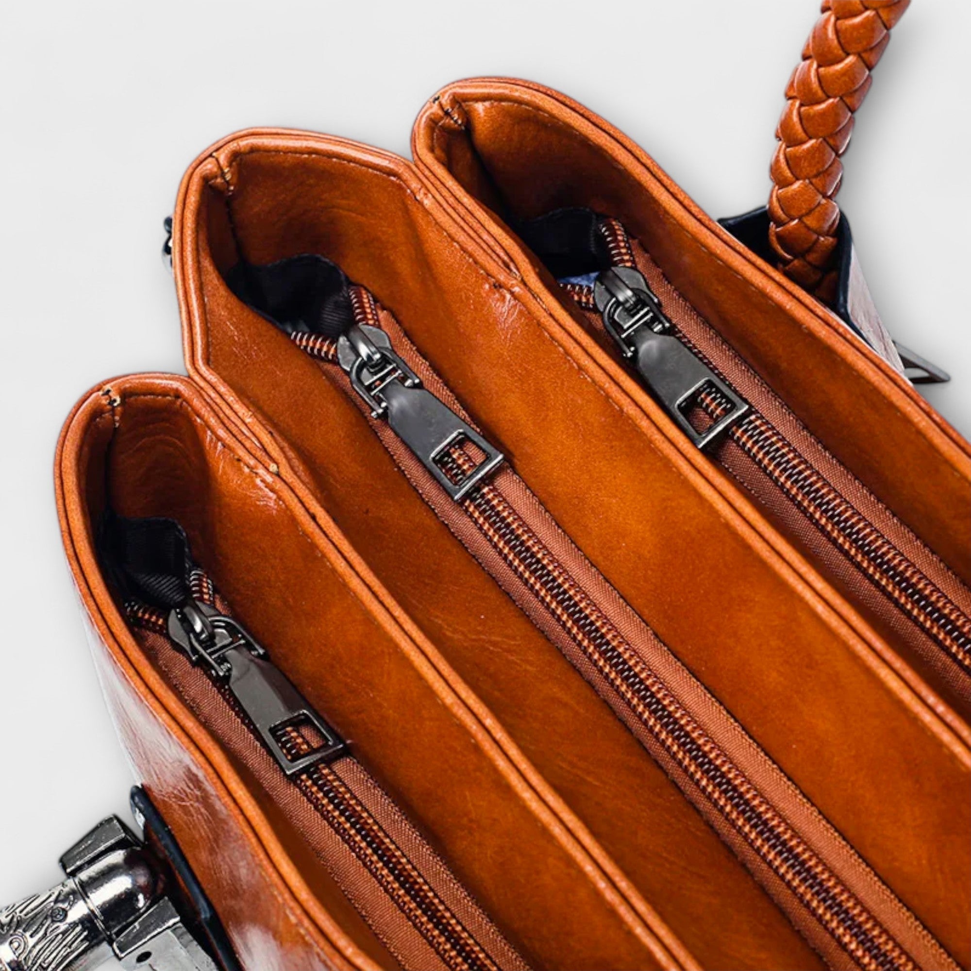 Charlotte | Elegant Braided Handle Satchel