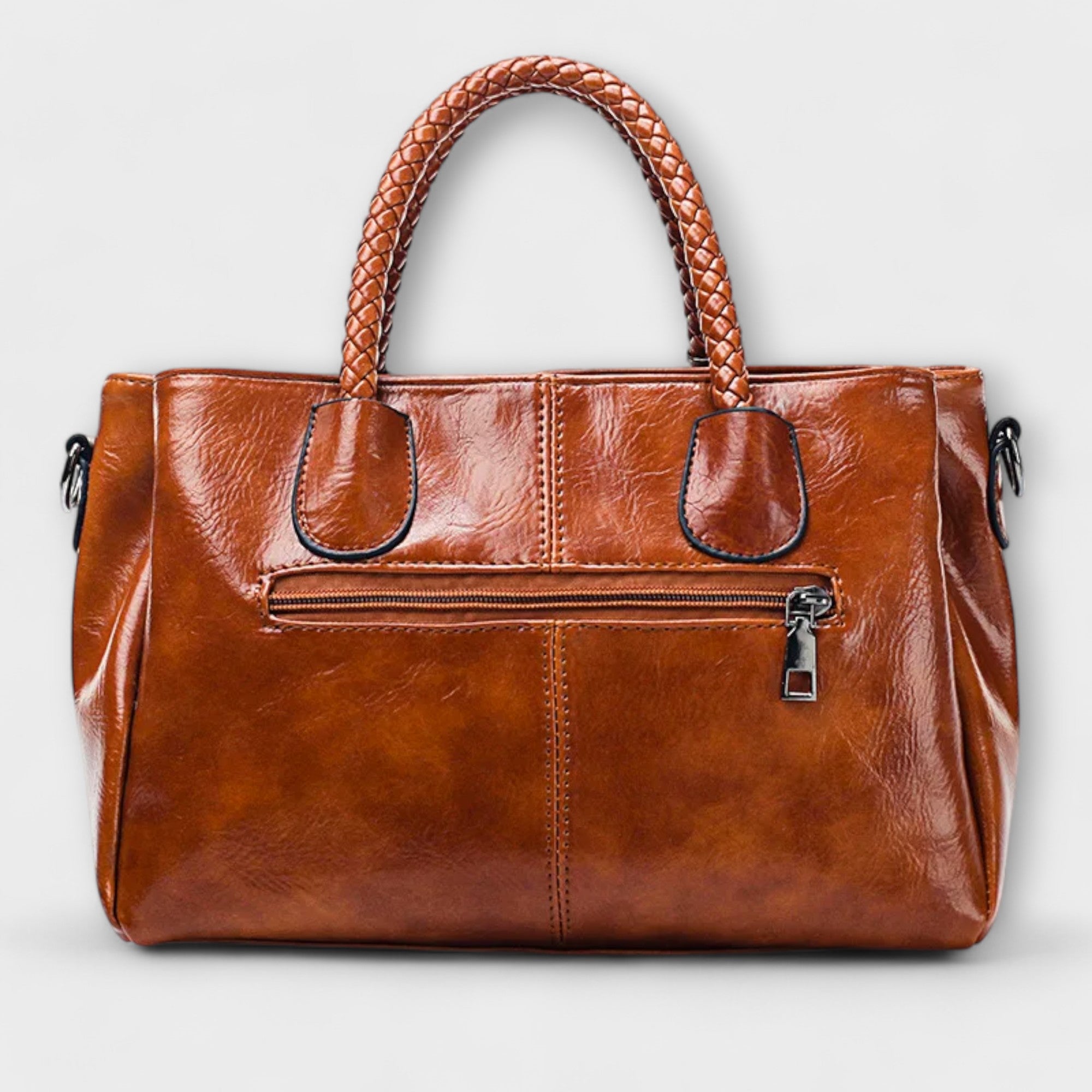 Charlotte | Elegant Braided Handle Satchel