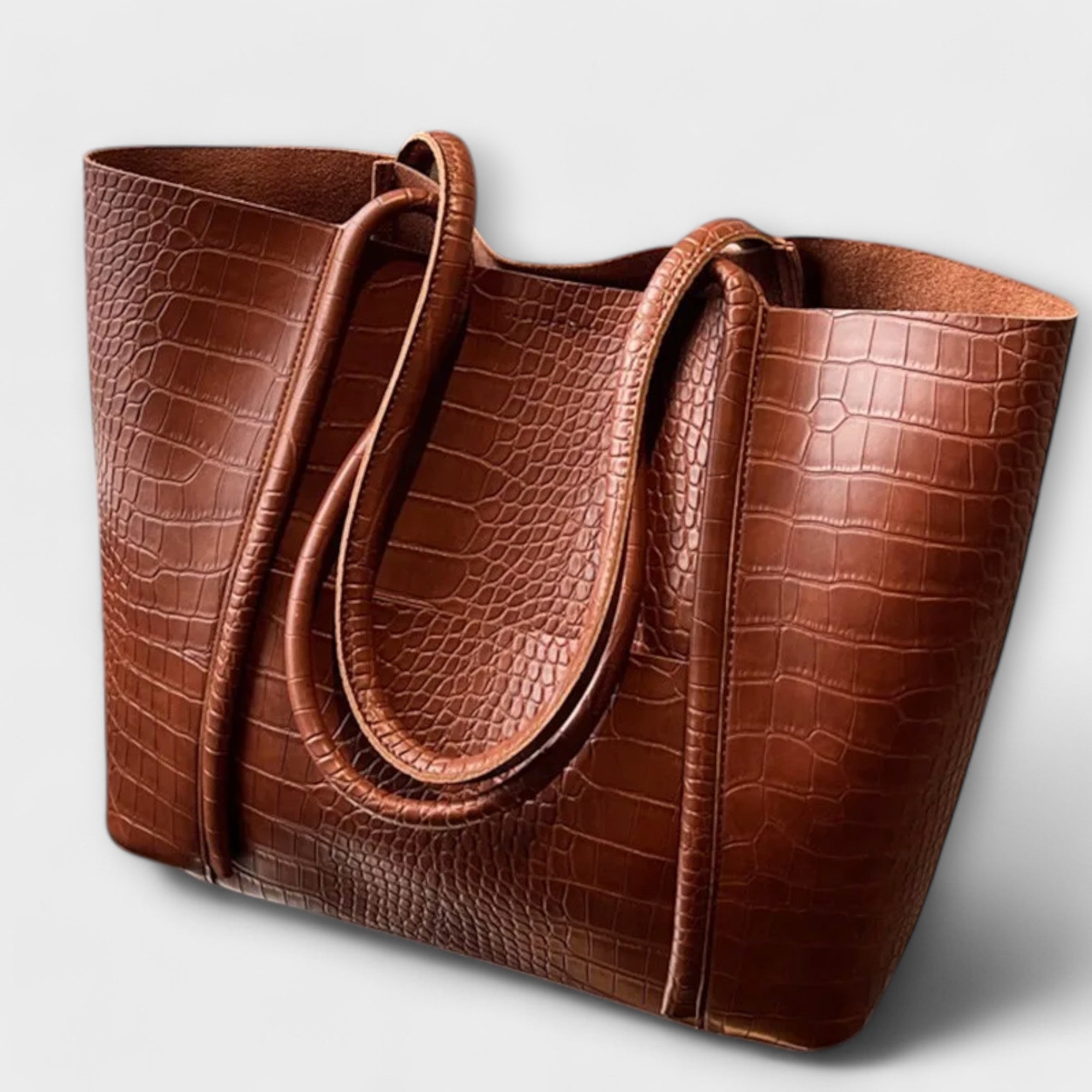 Chloe | Chic Croc Texture Tote Bag