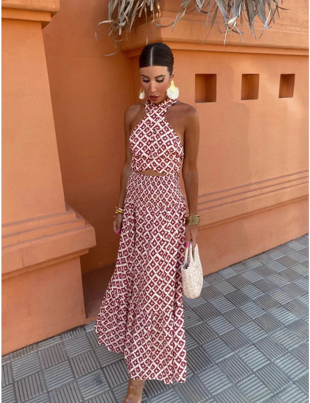 Andrea | Crisscross Boho Crop Set