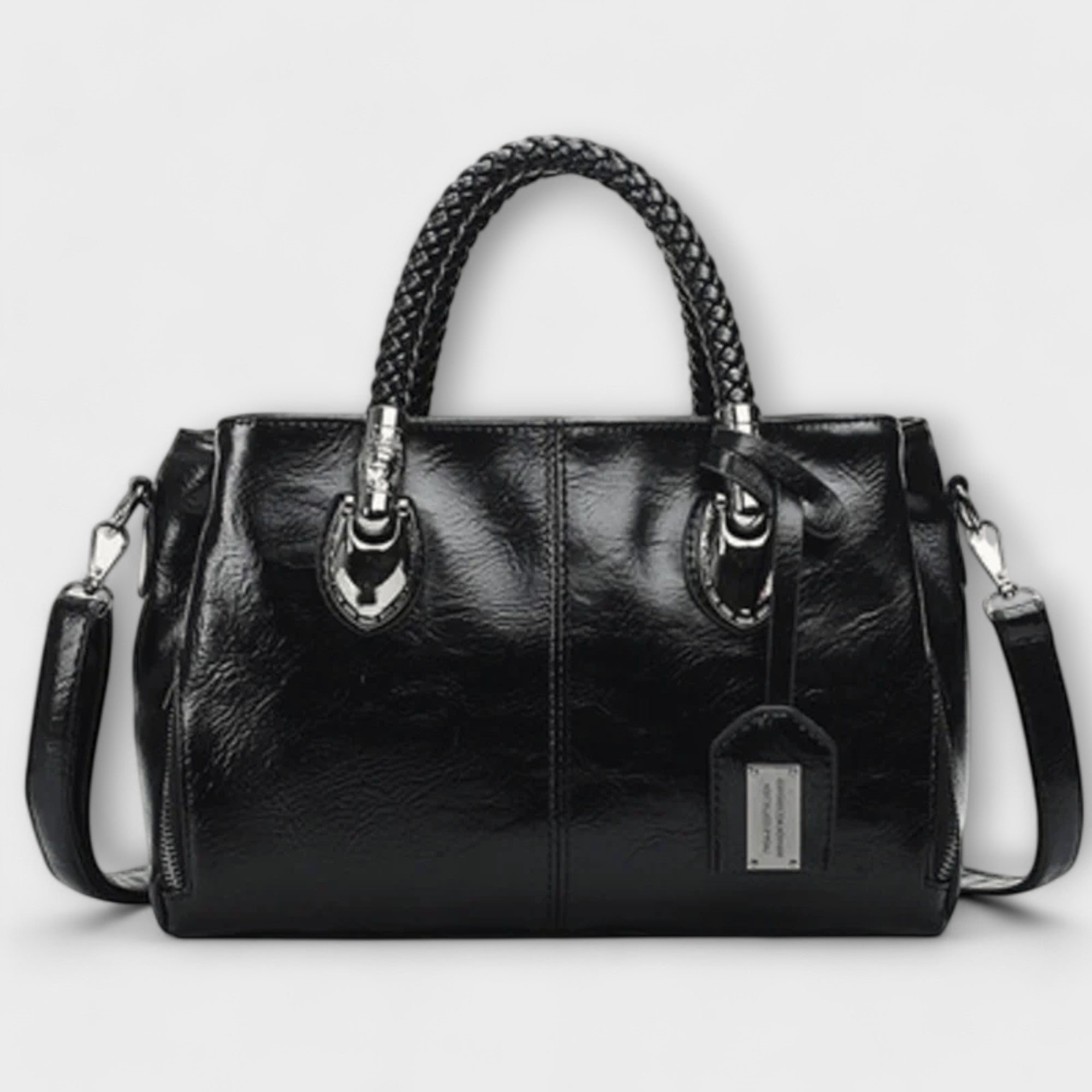 Charlotte | Elegant Braided Handle Satchel