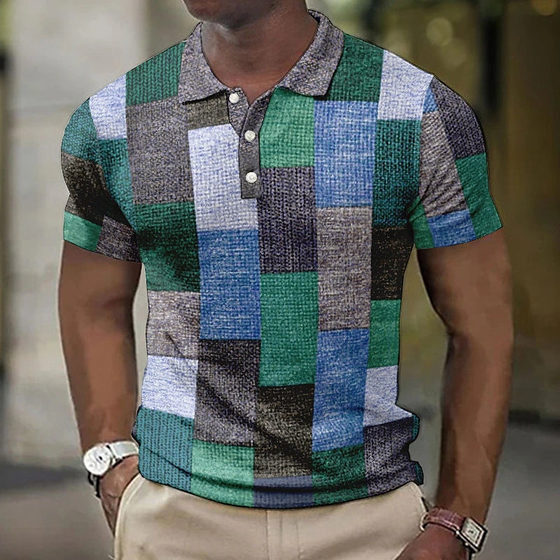 Ian | Casual Patchwork Polo Men
