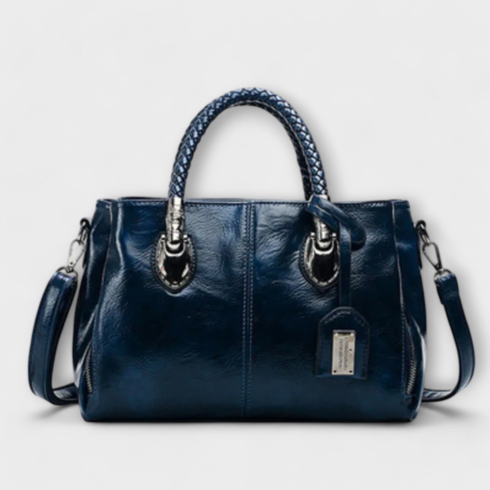 Charlotte | Elegant Braided Handle Satchel