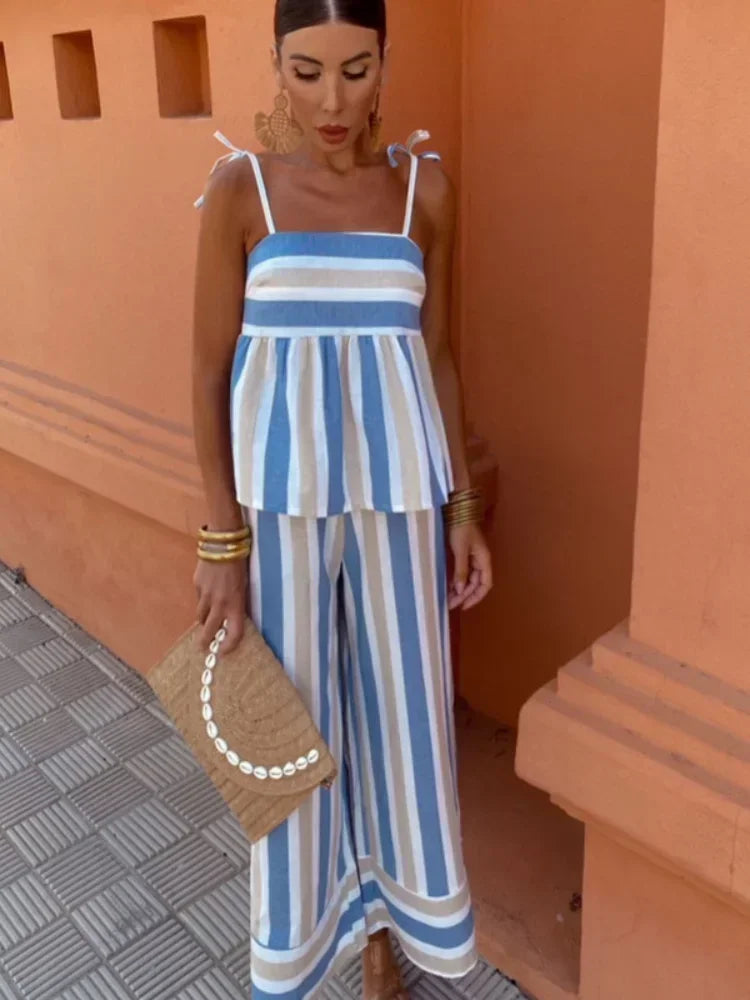 Hanne – Summer Set with Printed Pants