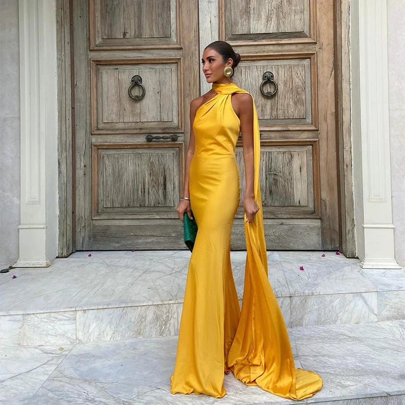 Hannah | Elegant One-Shoulder Maxi Dress