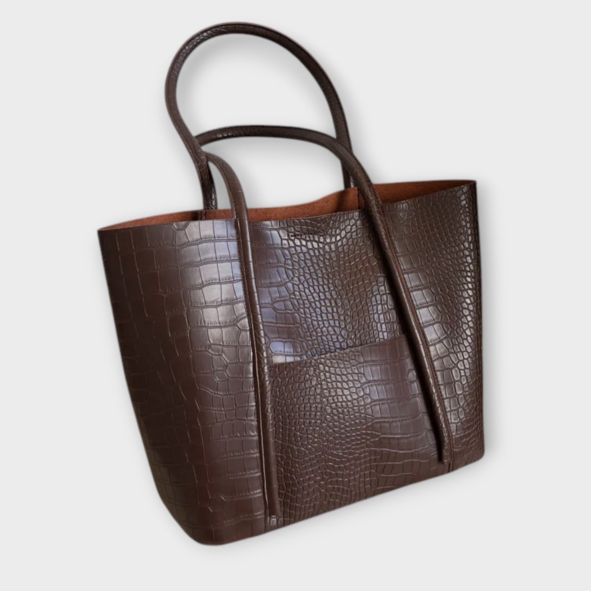 Chloe | Chic Croc Texture Tote Bag