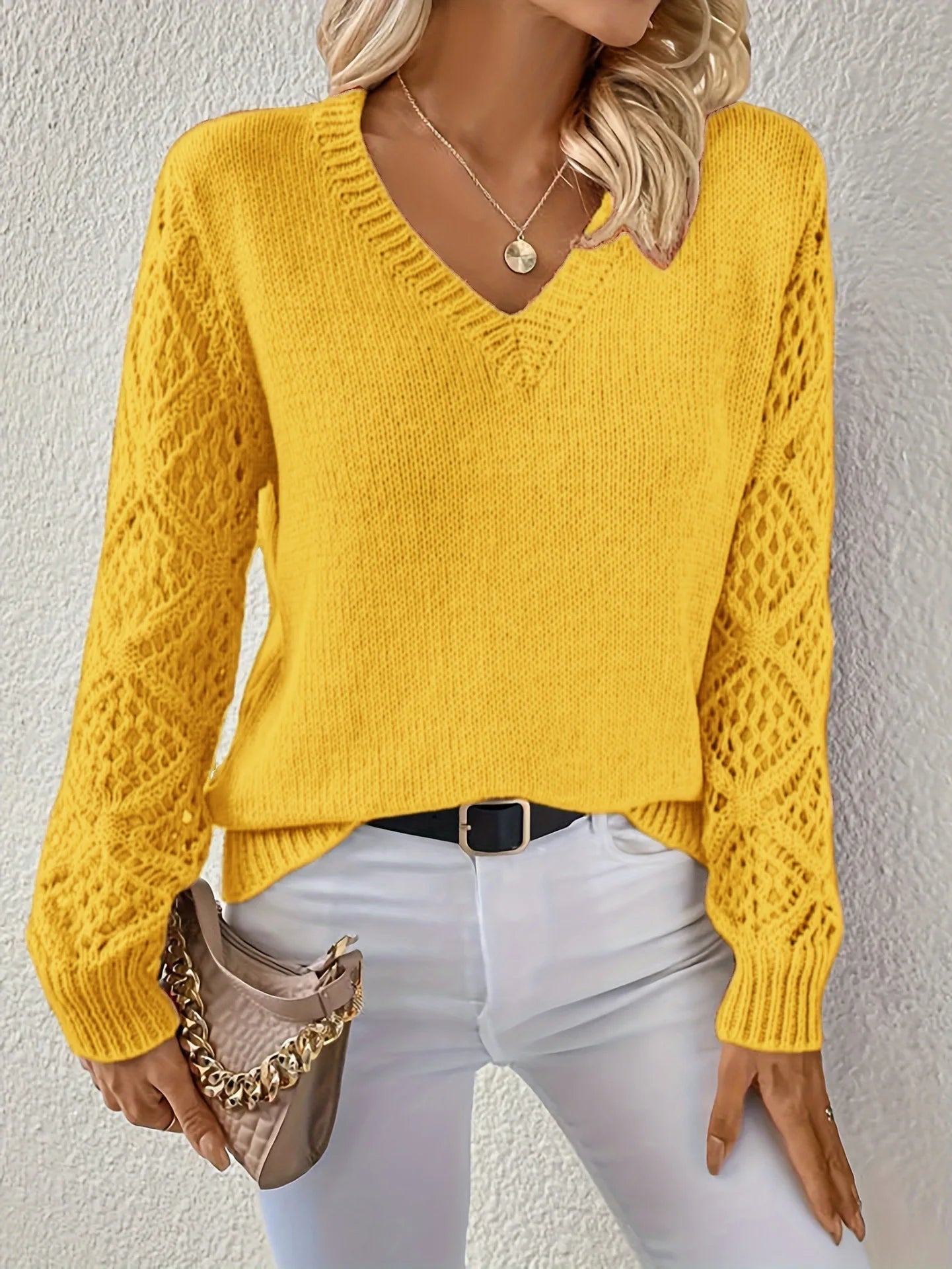 Yasmin | V-neck casual knit sweater