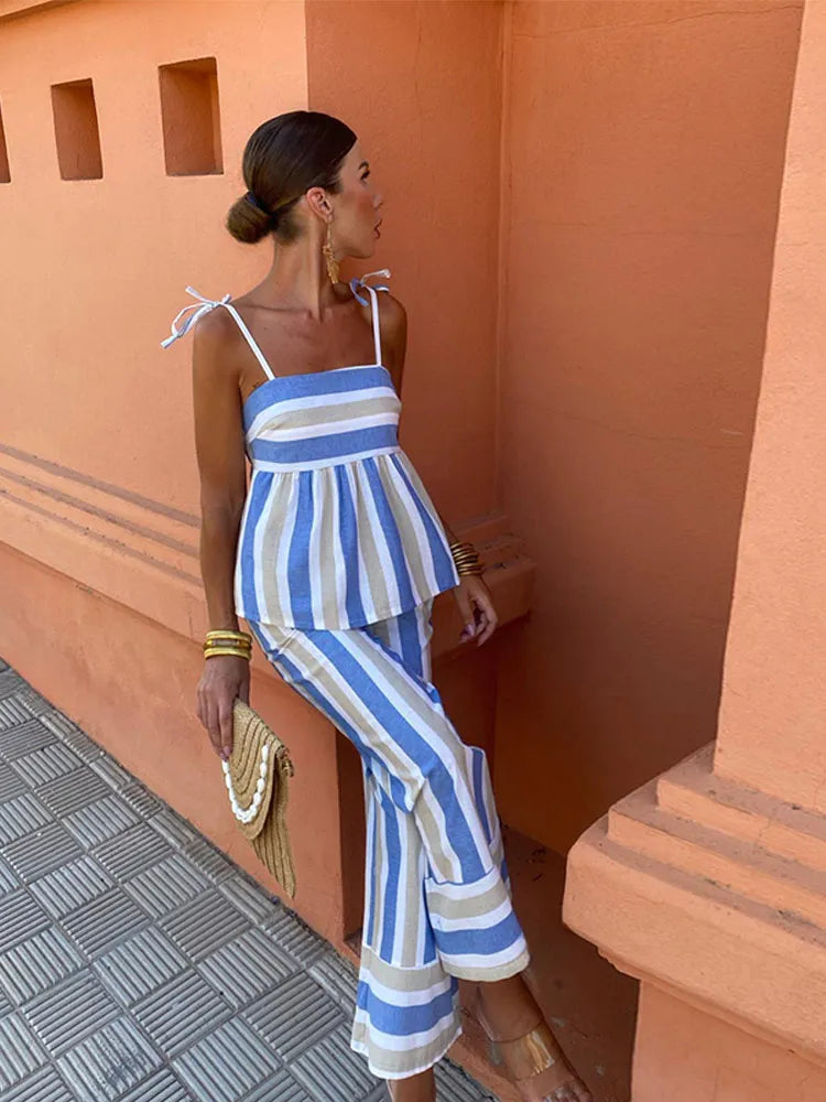 Hanne – Summer Set with Printed Pants
