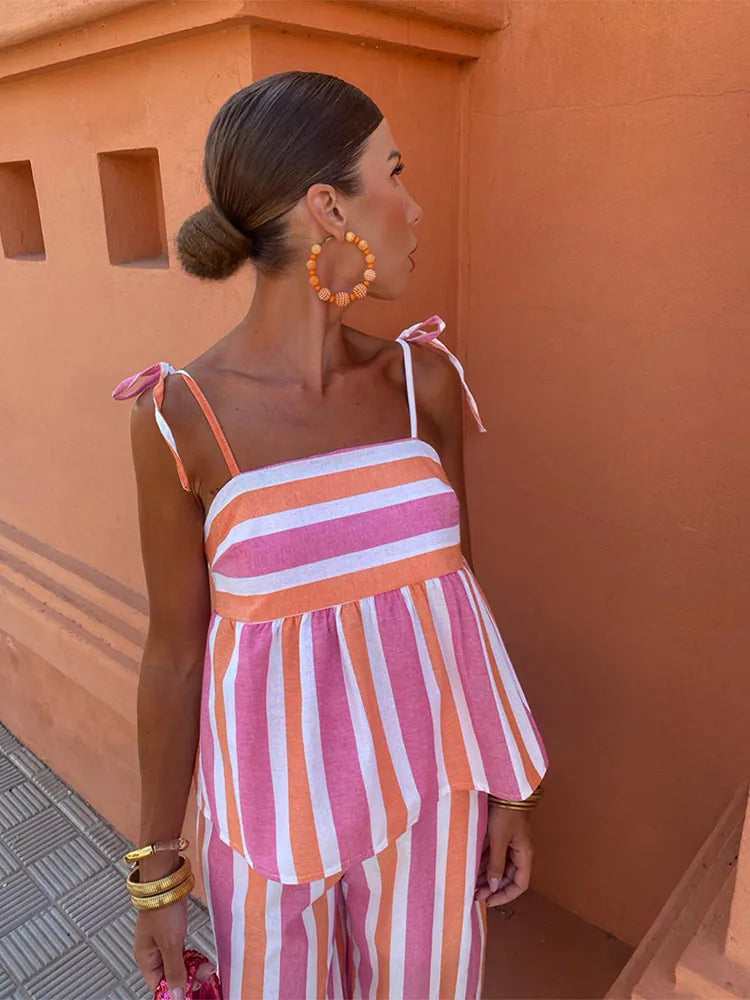 Angela | Breezy Striped Summer Co-Ord