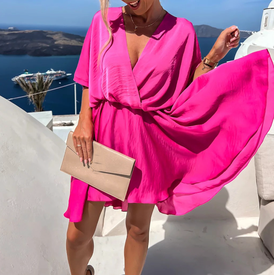 Leah | Elegant V-Neck Wrap Dress