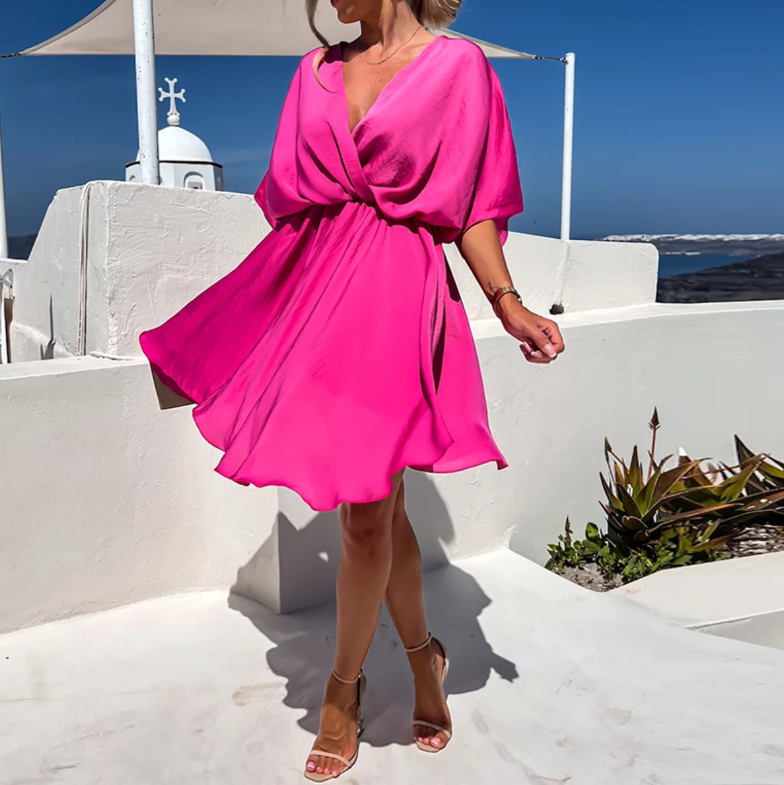 Leah | Elegant V-Neck Wrap Dress