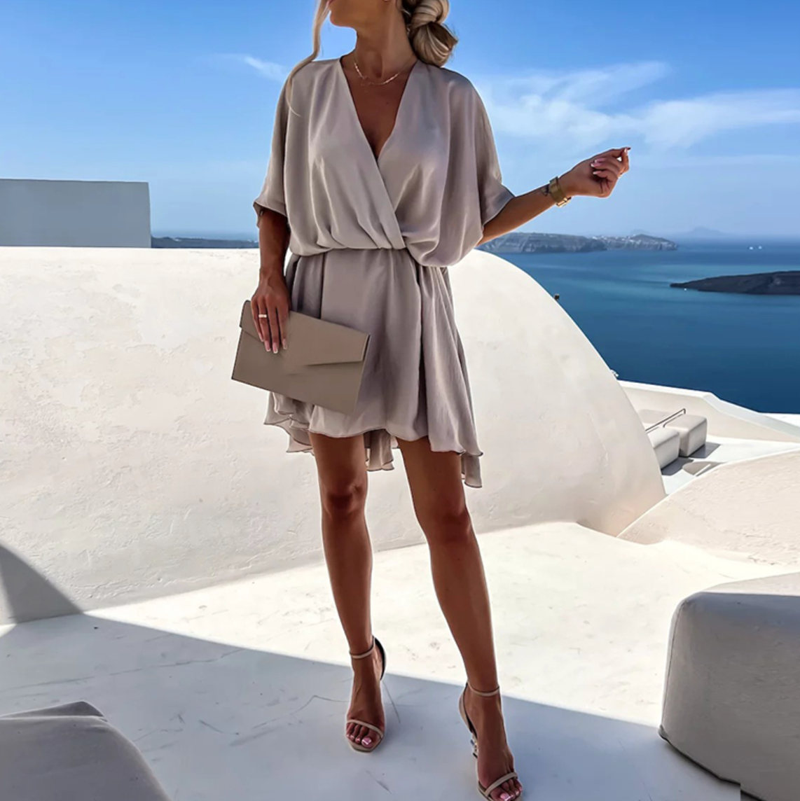 Leah | Elegant V-Neck Wrap Dress