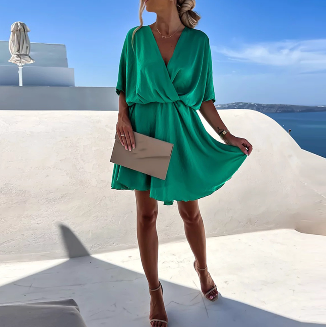 Leah | Elegant V-Neck Wrap Dress