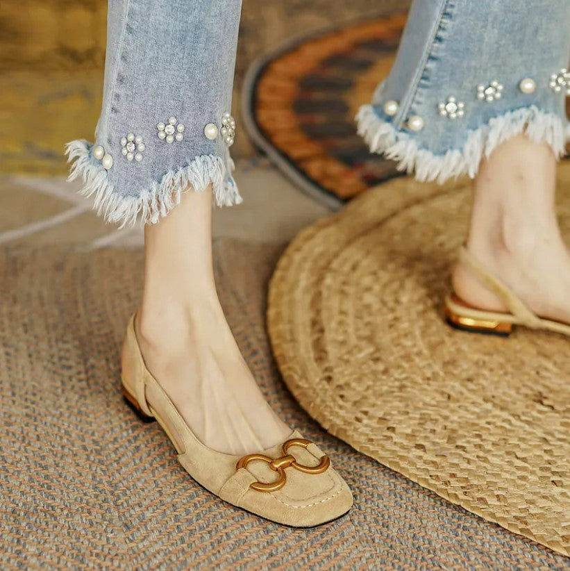 Jennifer | Elegant Loafers with Wooden Accent