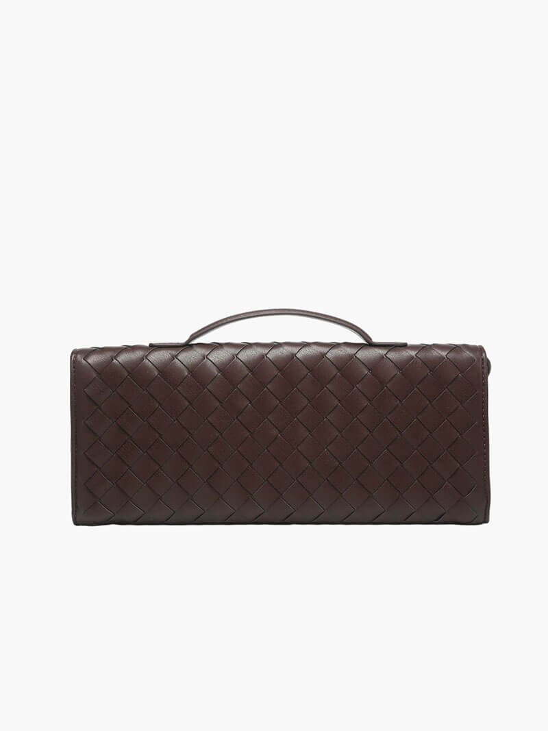 Audrey | Woven Clutch with Gold Accent