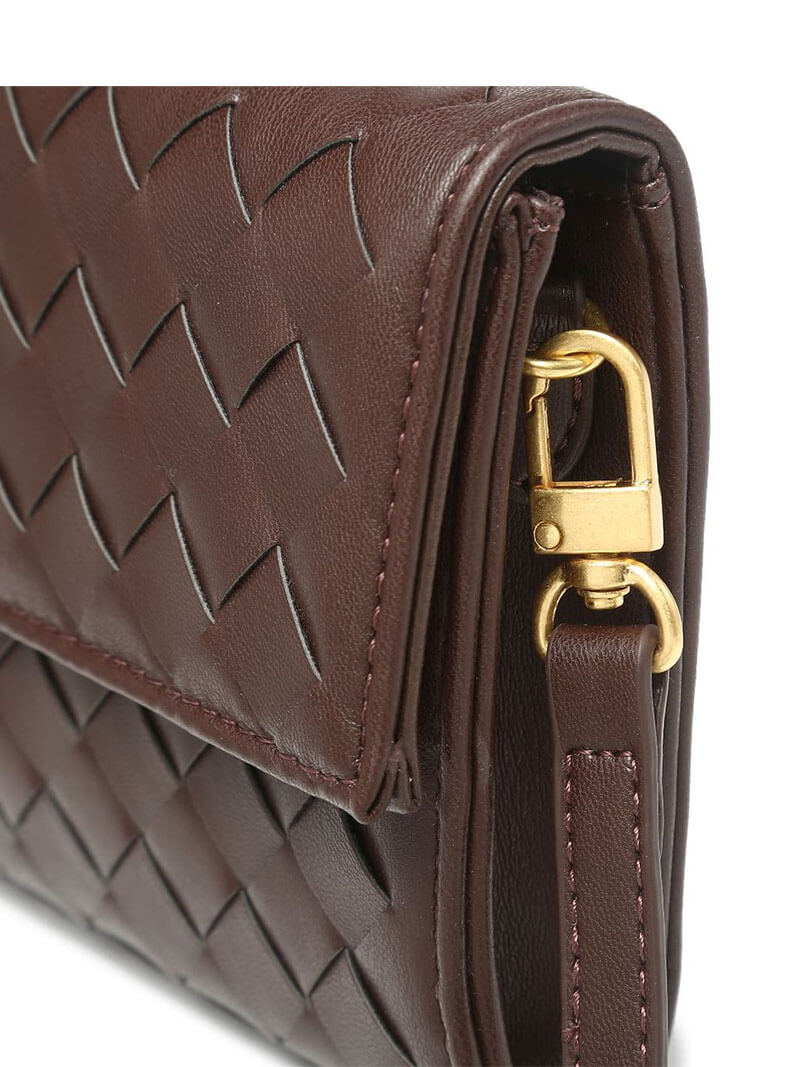 Audrey | Woven Clutch with Gold Accent