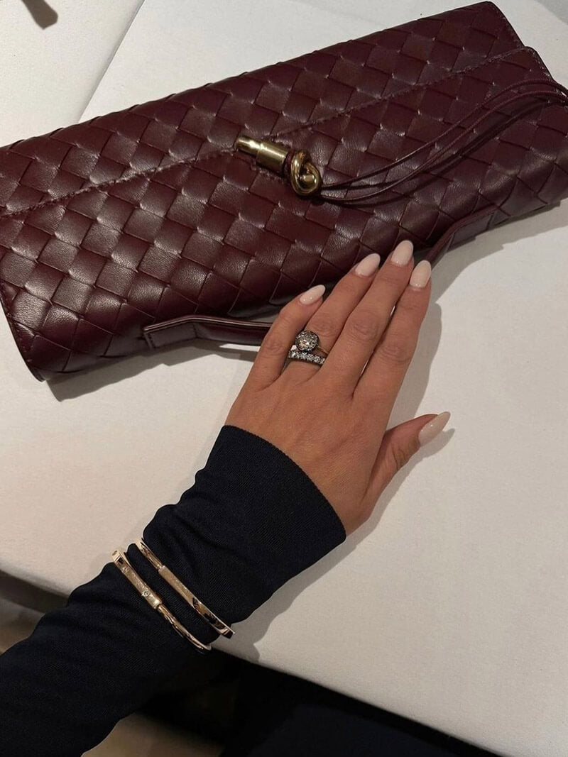 Audrey | Woven Clutch with Gold Accent