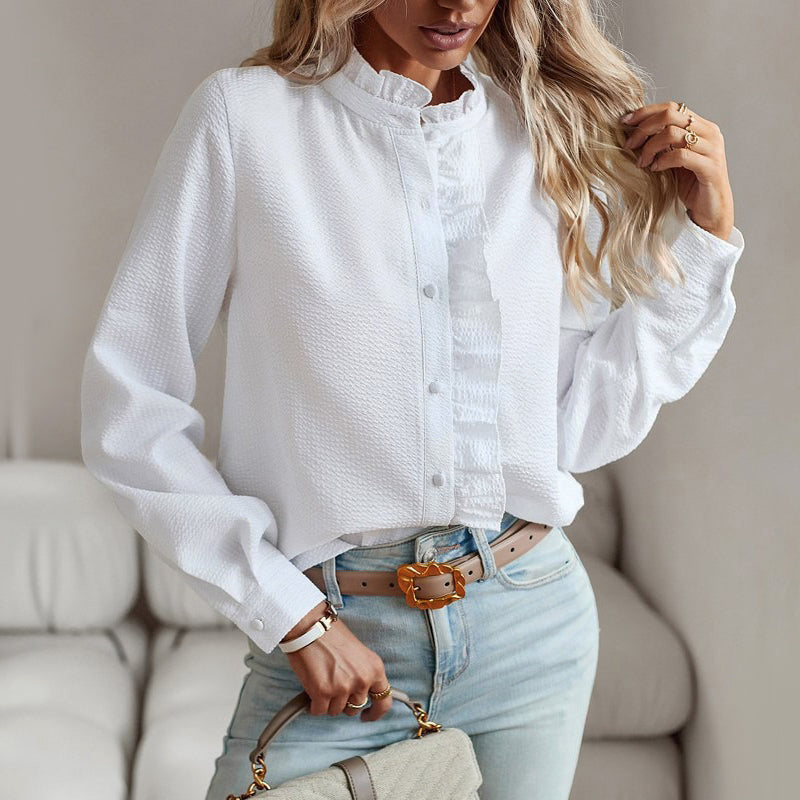 Sofia Bellini Ruffle Trim Shirt