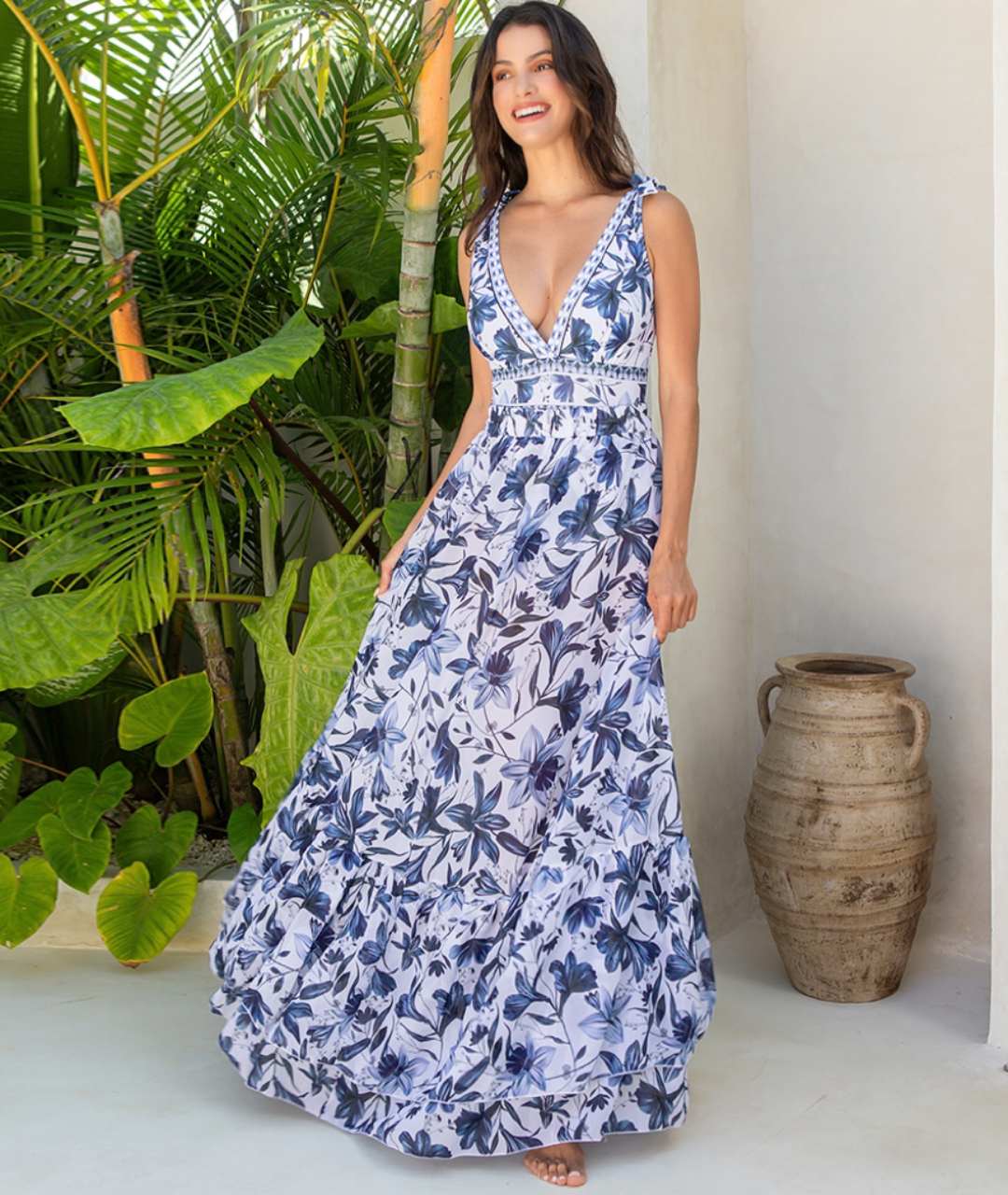 Caitlin | Stylish V-Neck Beach Duo