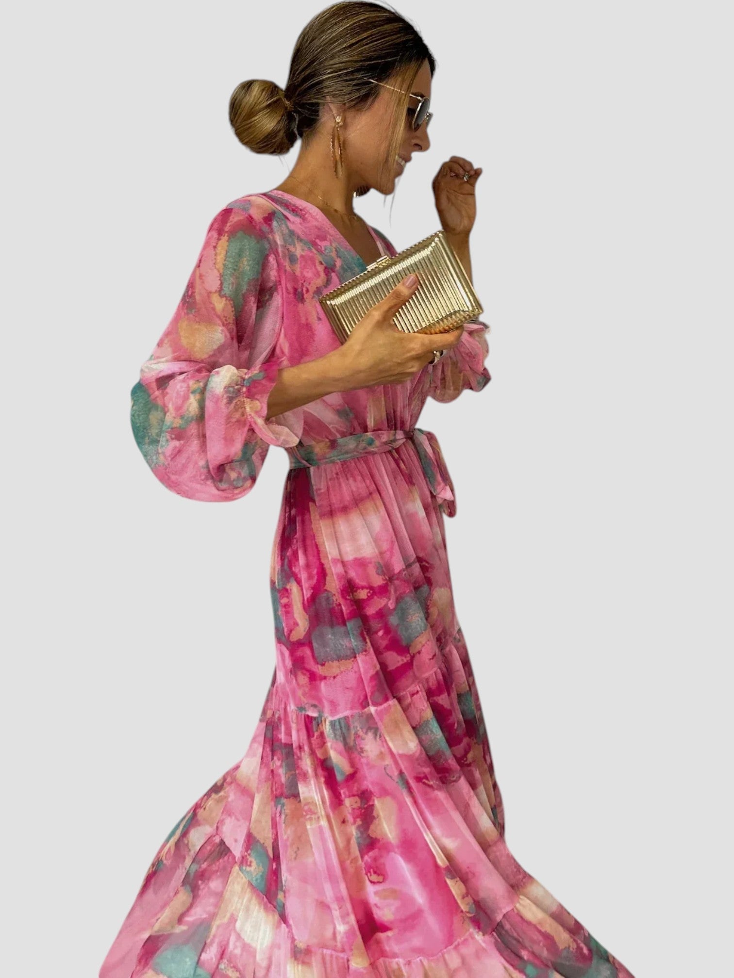 Chloe | Elegant Print Maxi Dress