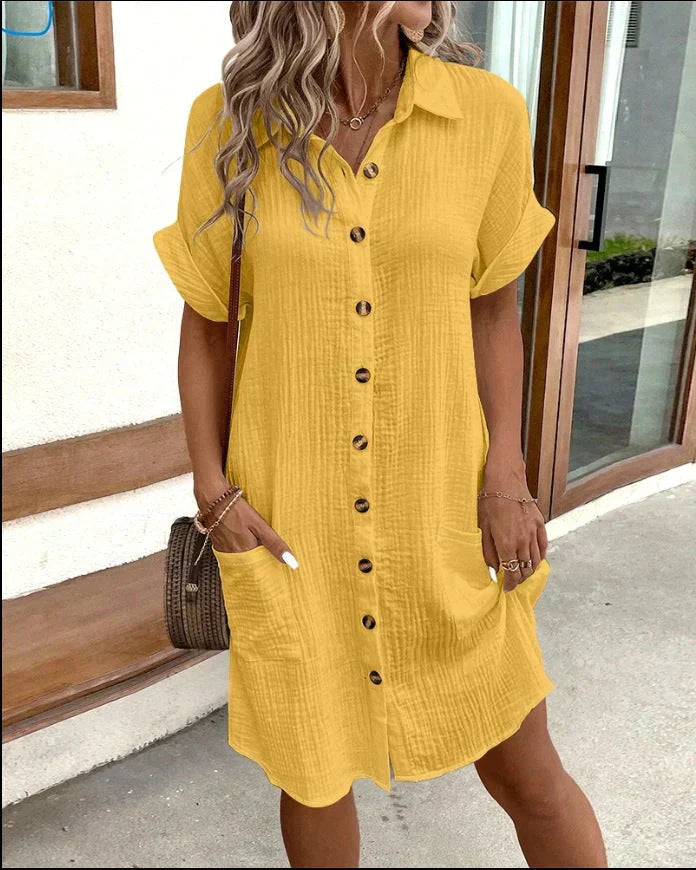 Christina | Breeze Path Button Dress