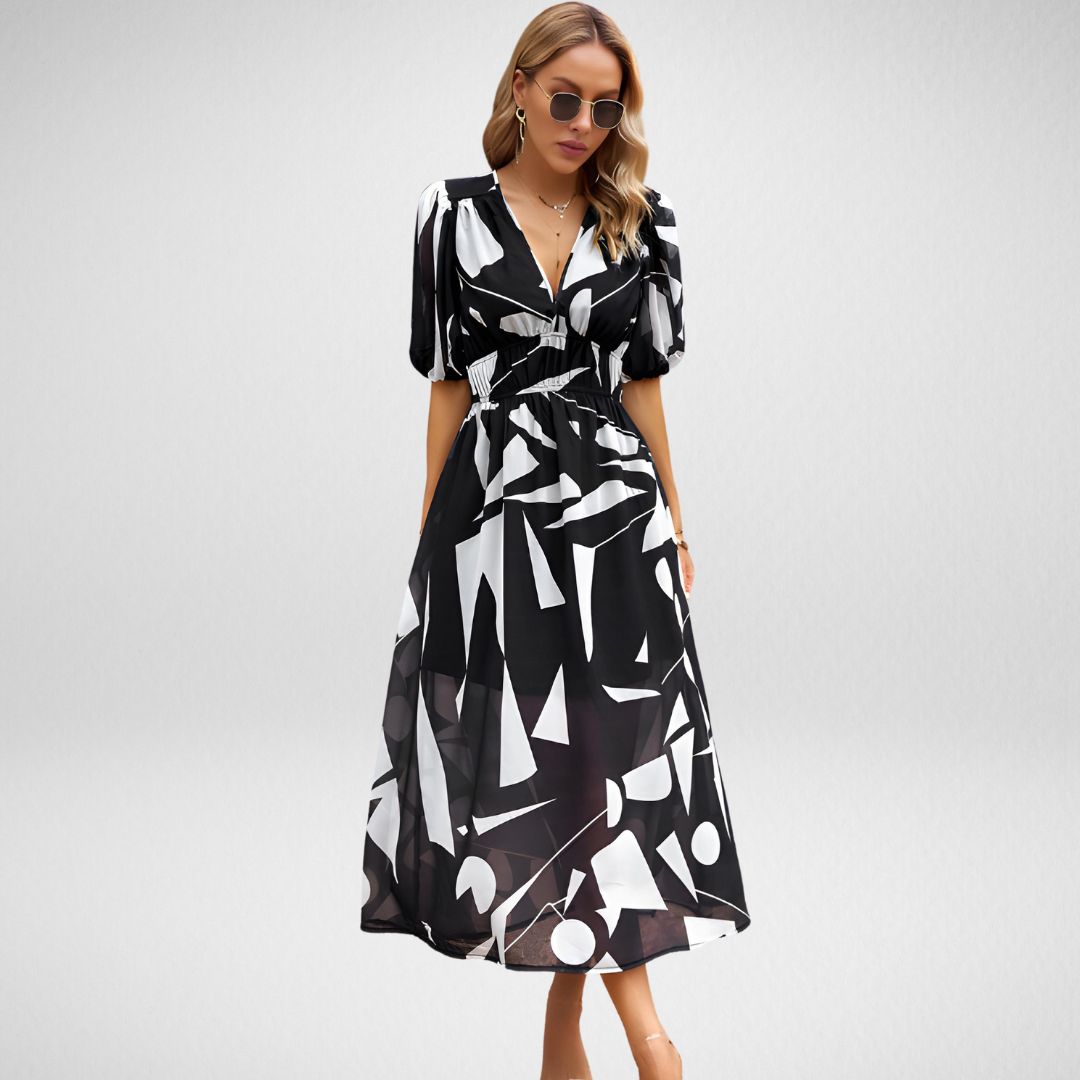Marissa | Stylish Floral Puff Dress