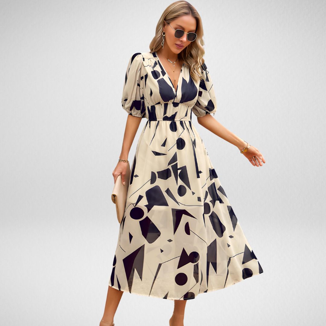 Marissa | Stylish Floral Puff Dress