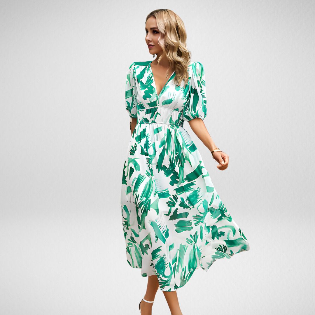 Marissa | Stylish Floral Puff Dress