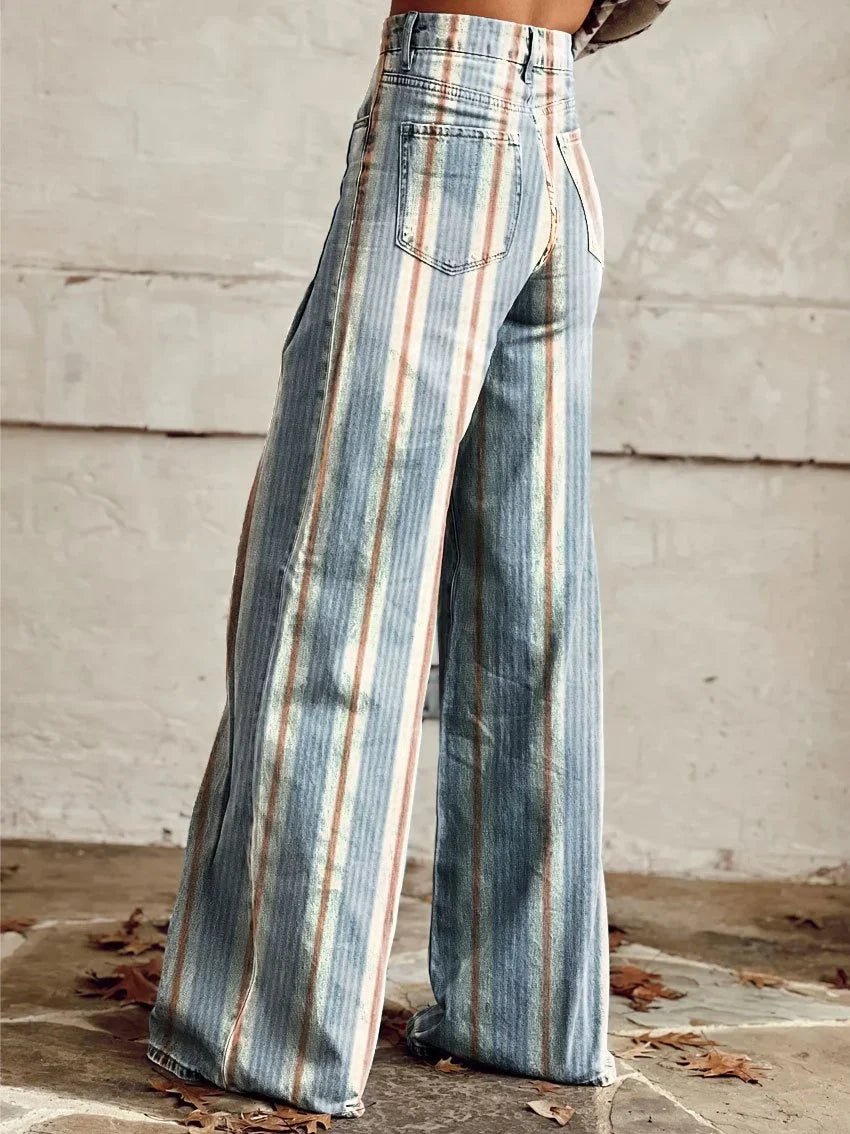 Louise | Casual Striped High-Waist Jeans