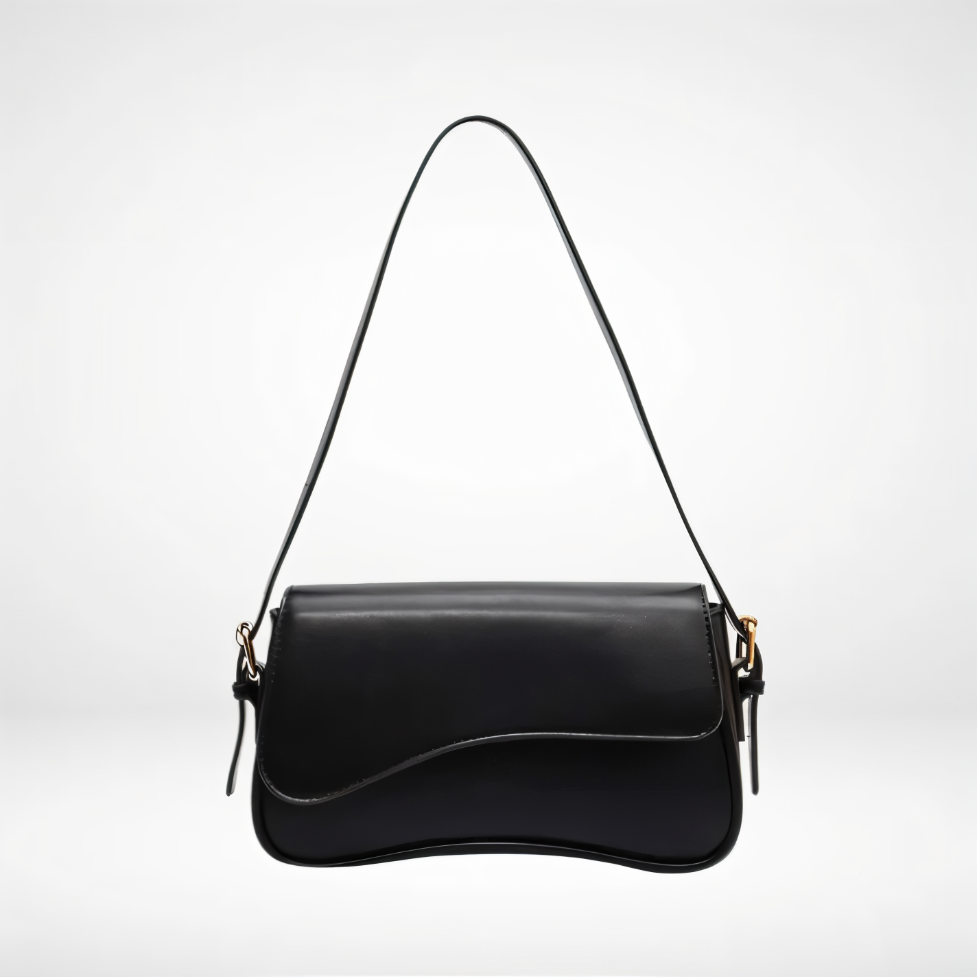 Erica | Curved Leather Shoulder Bag