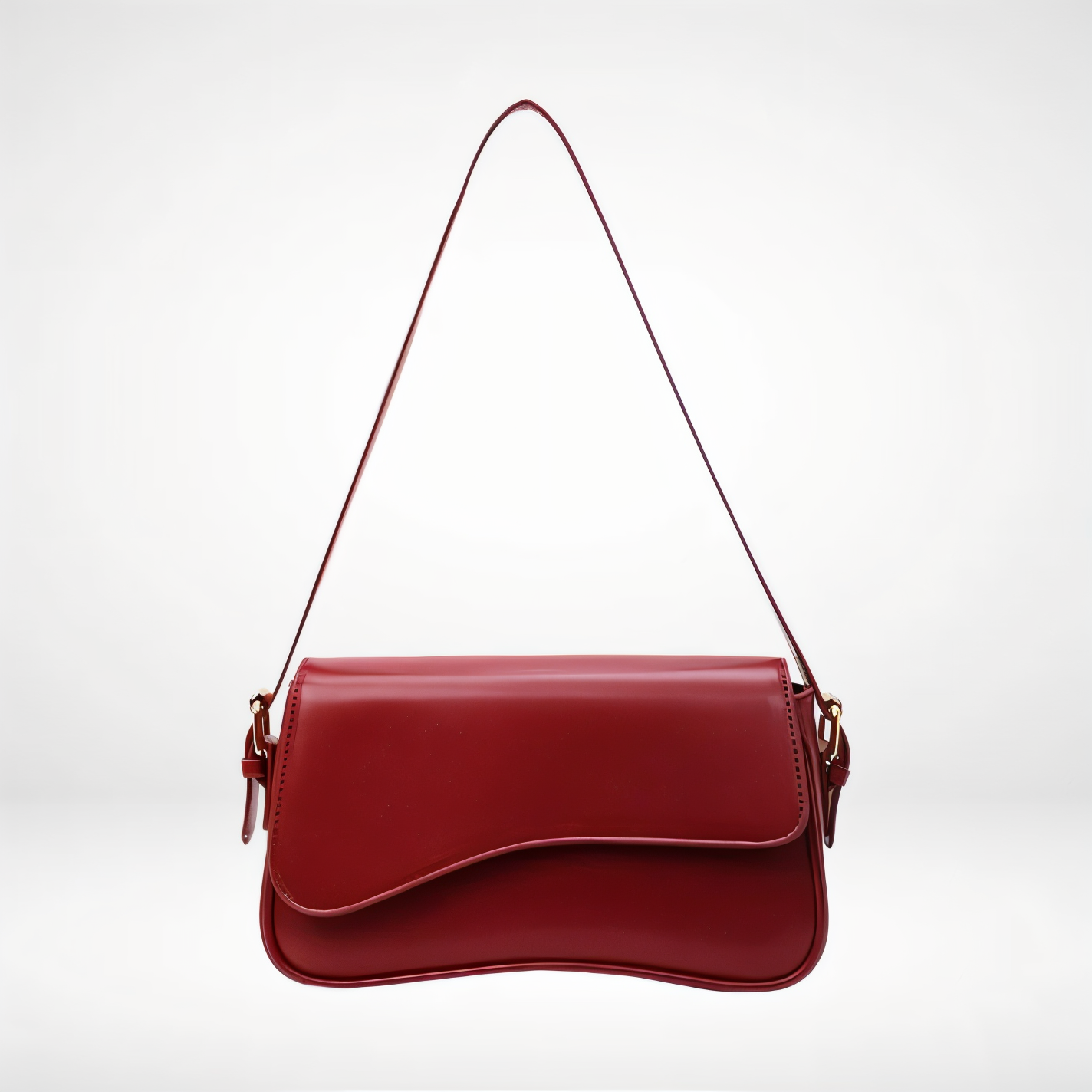 Erica | Curved Leather Shoulder Bag