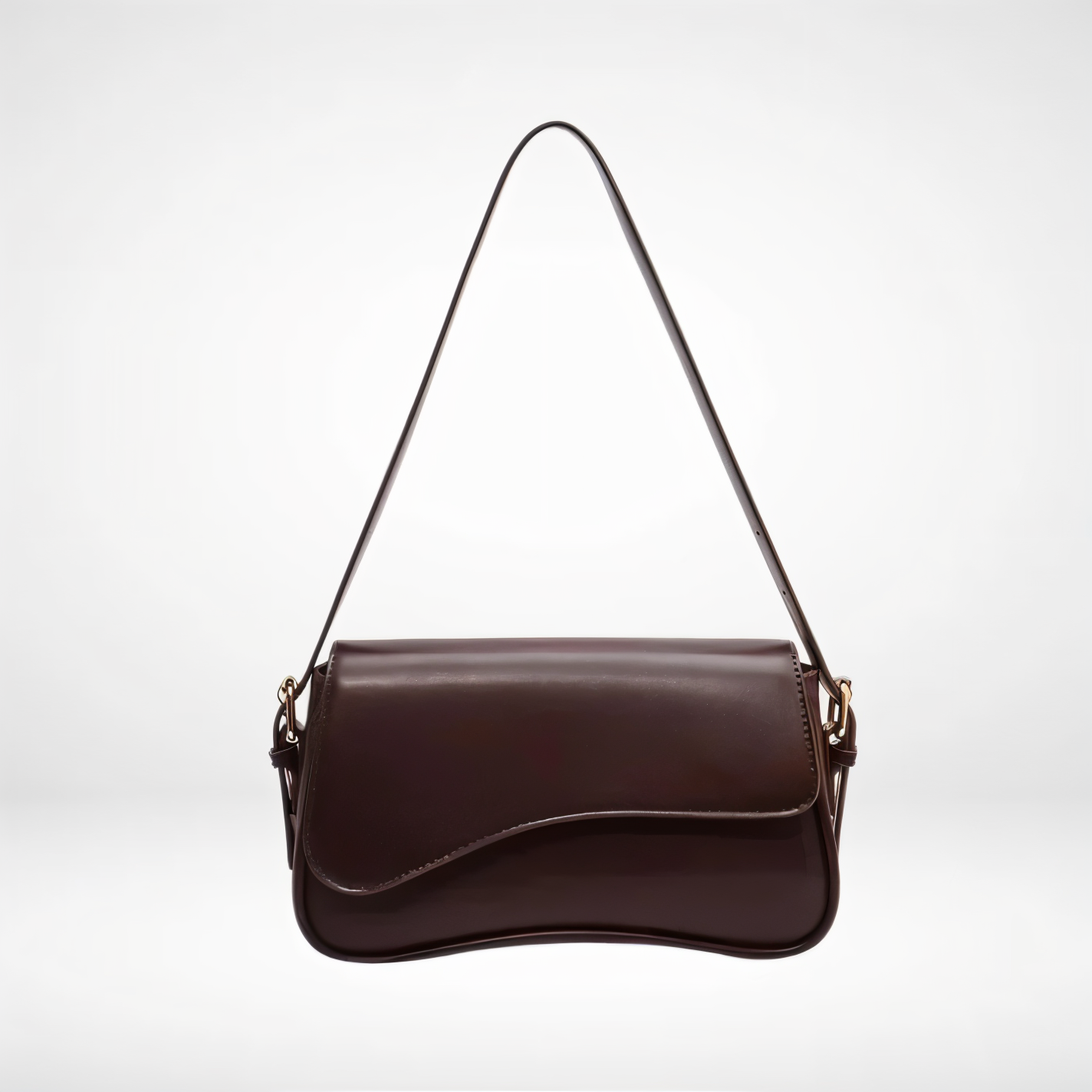 Erica | Curved Leather Shoulder Bag