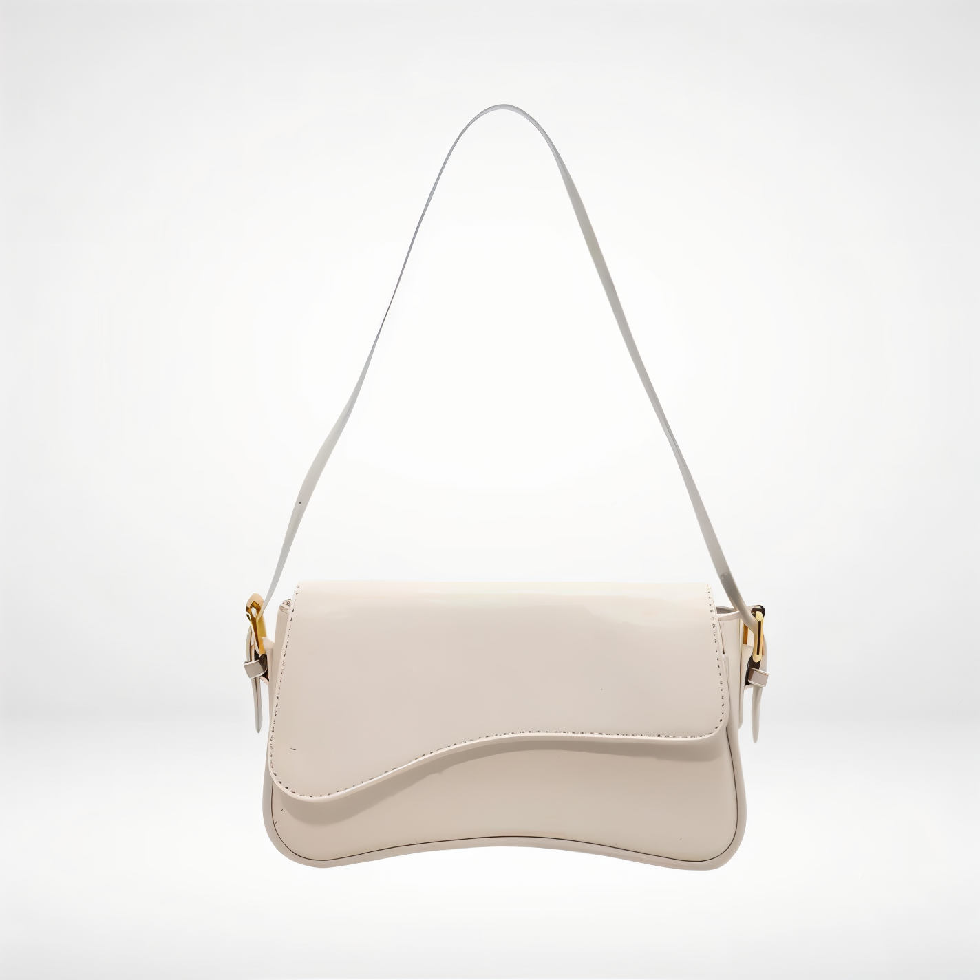 Erica | Curved Leather Shoulder Bag