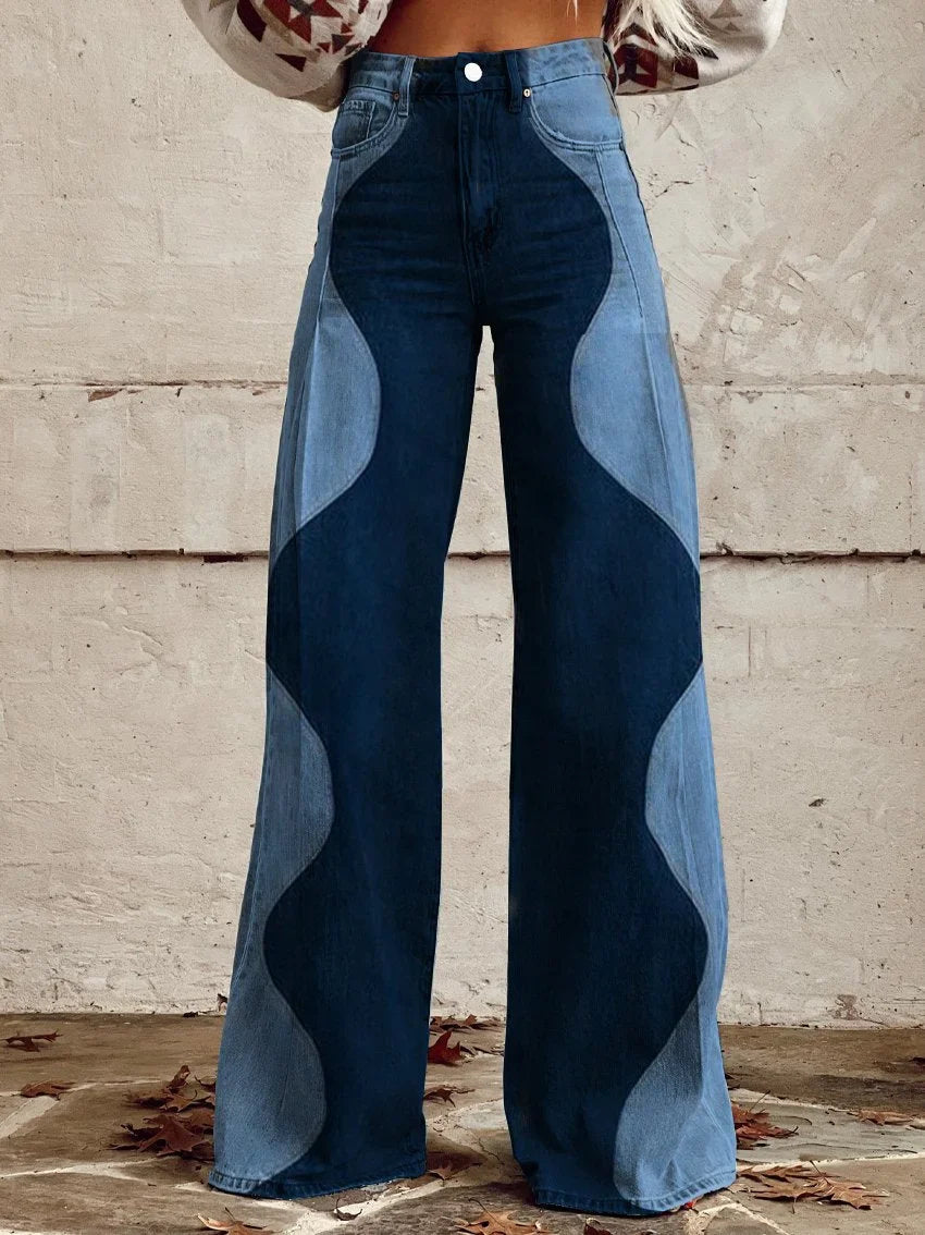 Zora | Colorblock Wide-Leg Jeans