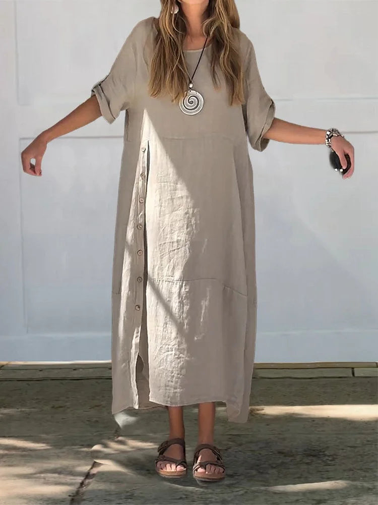 Verity | Relaxed Casual Button-Down Dress