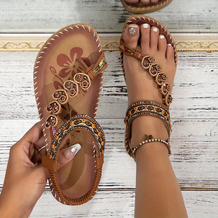 Jocelyn | Bohemian Embellished Strappy Sandals