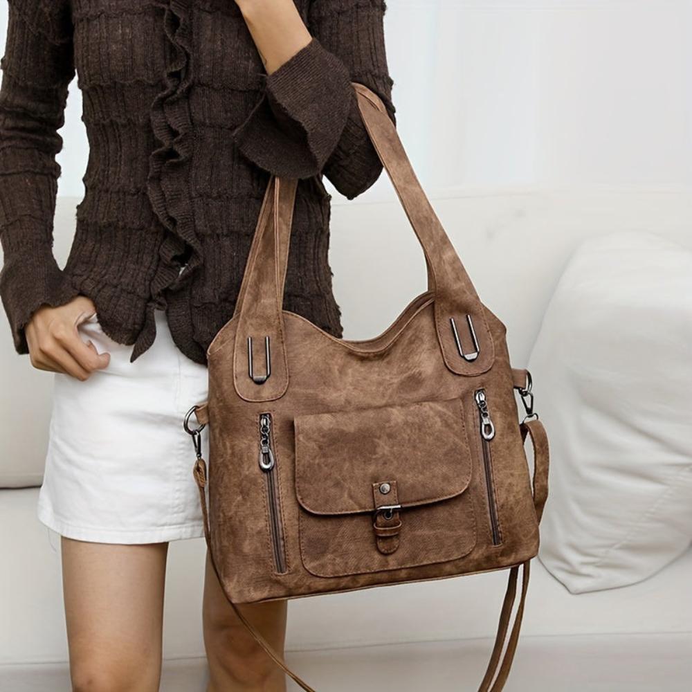 Bonnie | Casual Zip Pocket Tote Bag