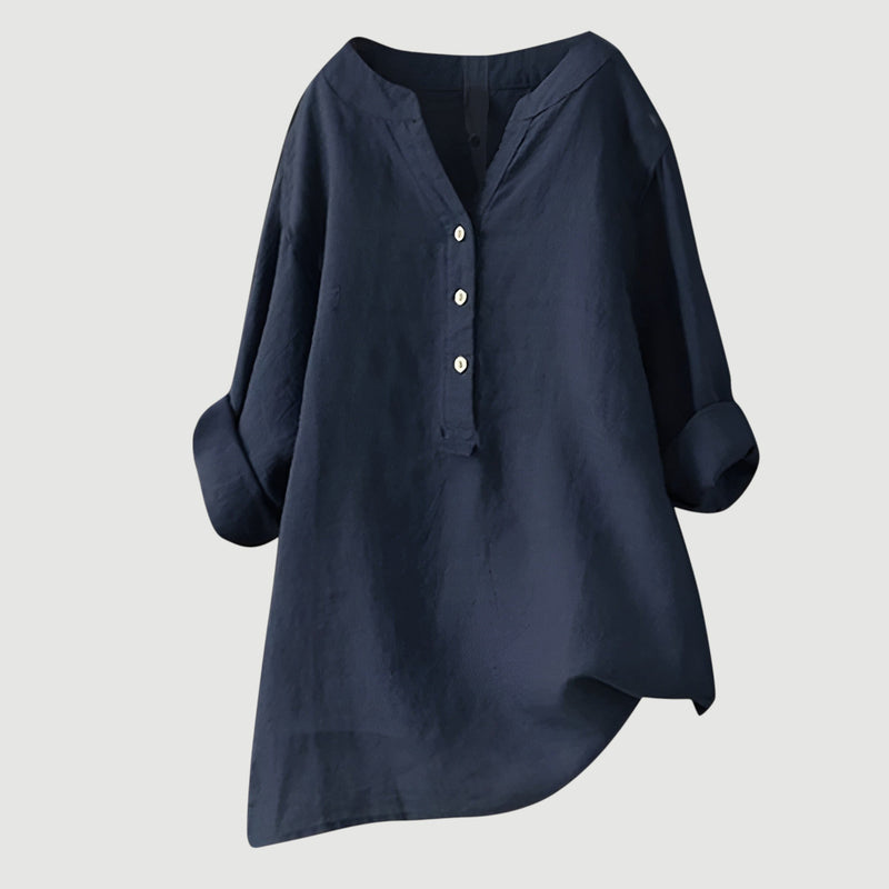 Margot - Comfortable Linen Blouse