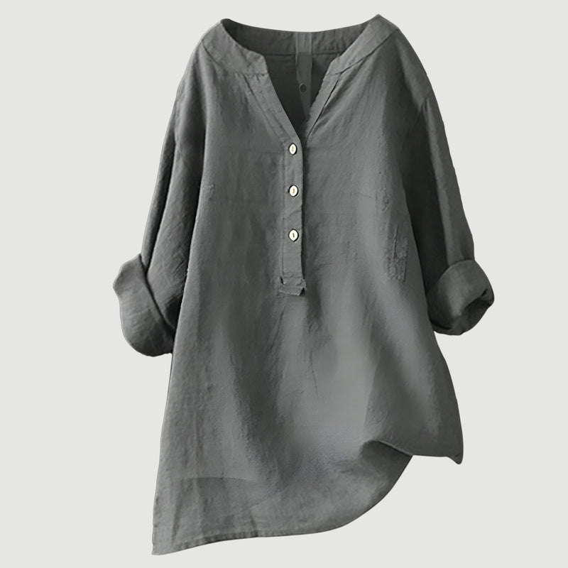 Margot - Comfortable Linen Blouse