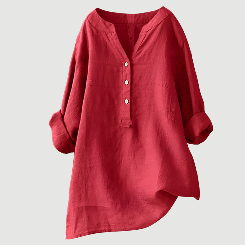 Margot - Comfortable Linen Blouse