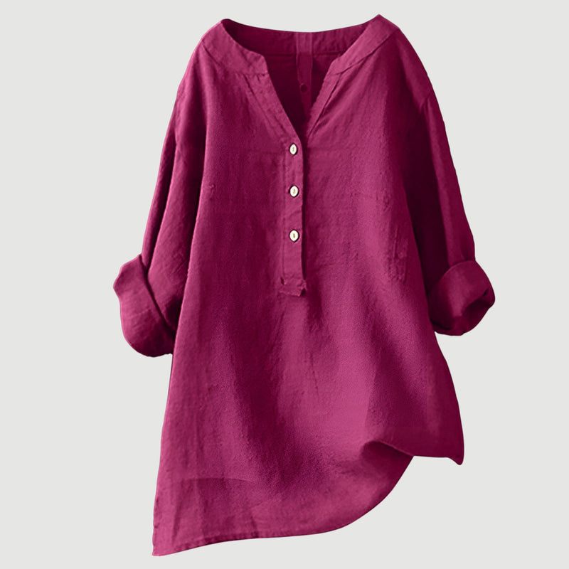 Margot - Comfortable Linen Blouse