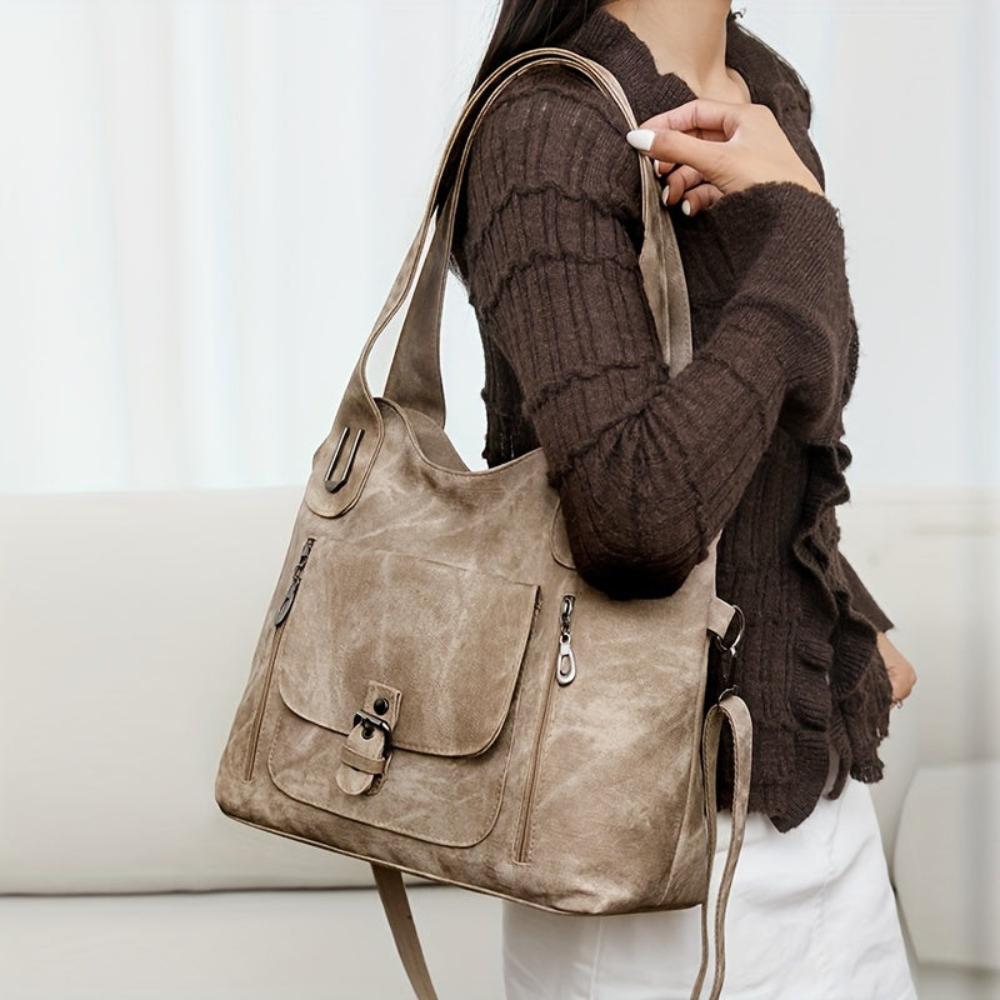 Bonnie | Casual Zip Pocket Tote Bag