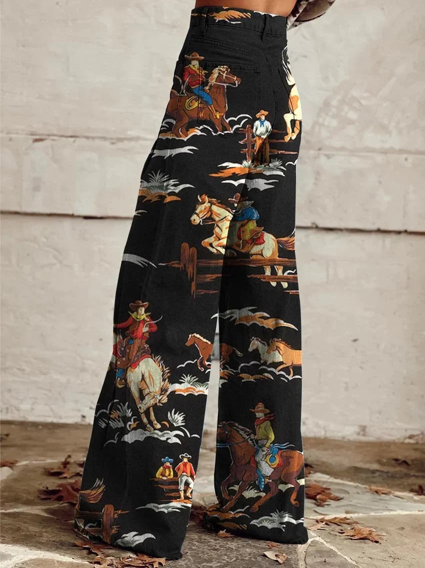 Holly | Vintage Western Rodeo Wide-Leg Jeans