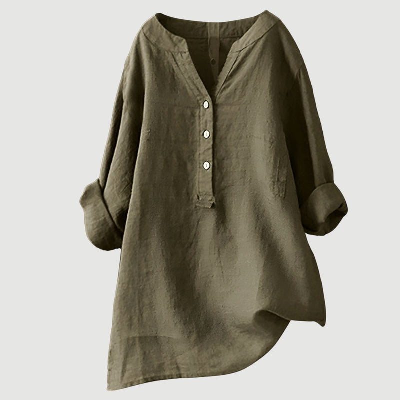 Margot - Comfortable Linen Blouse
