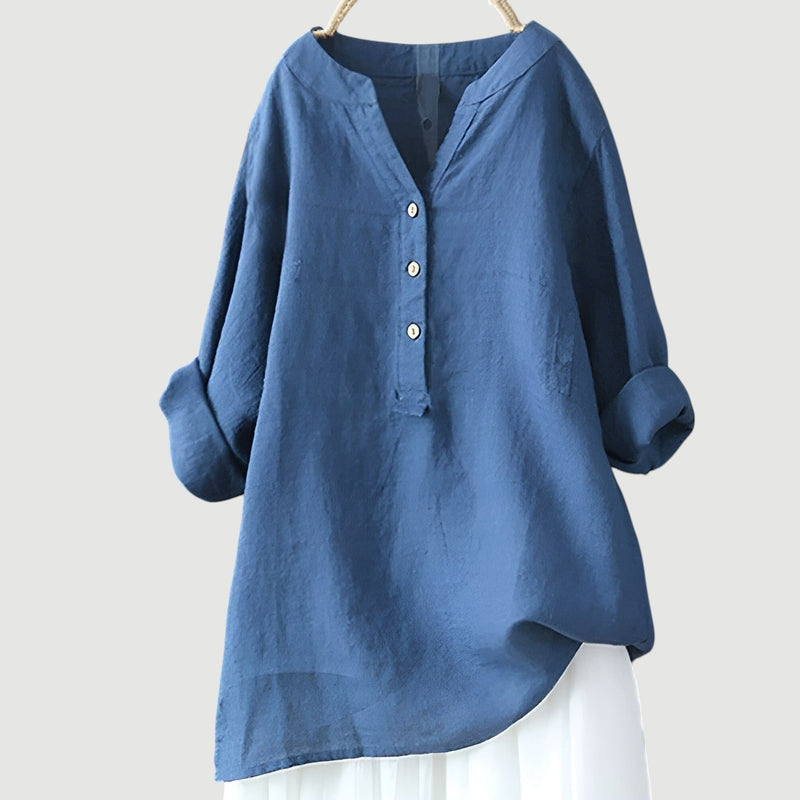 Margot - Comfortable Linen Blouse